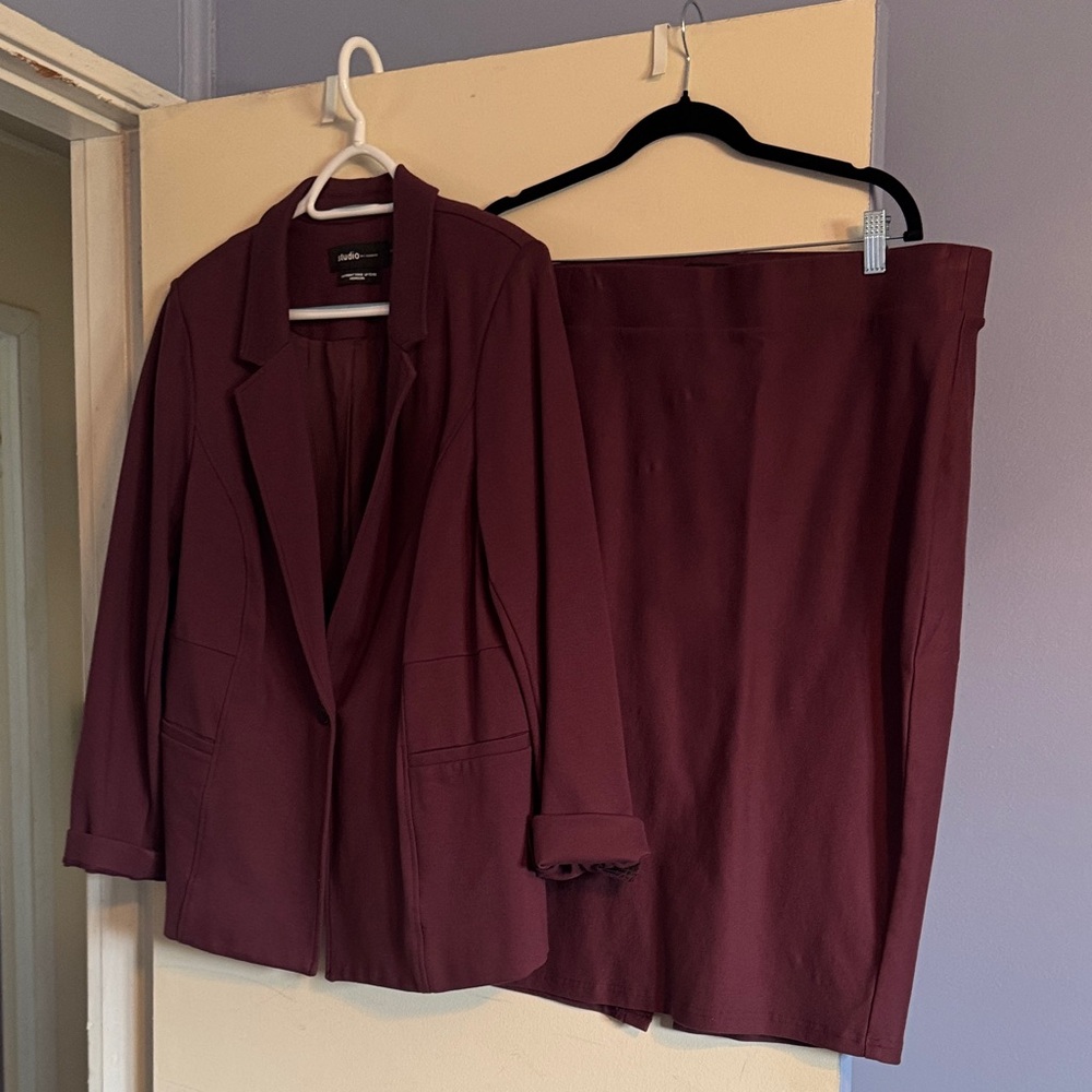 torrid Wine Blazer and Matching Skirt